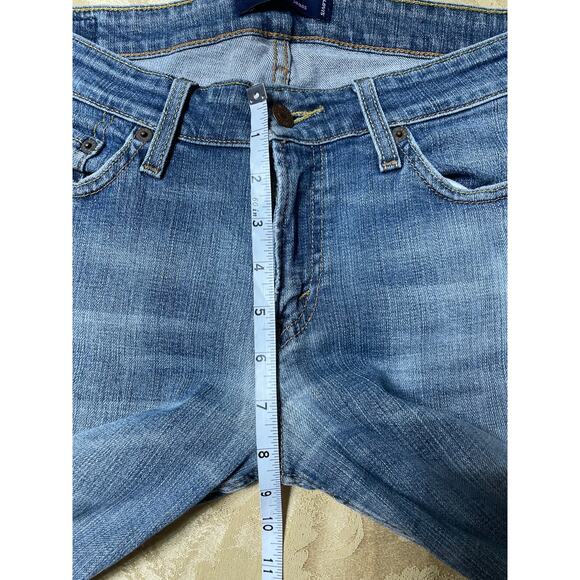 Levi's Superlow 518 Jeans Womens Size 9 Medium Stretch Distressed Small Stain - Picture 8 of 11